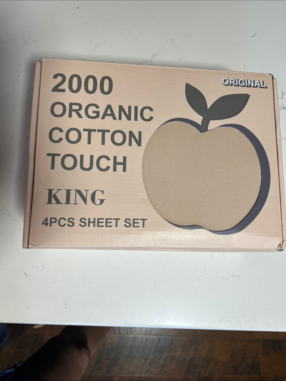 2000 Organic Cotton Touch King 4-Piece Sheet Set - Beige